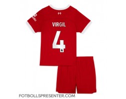 Liverpool Virgil van Dijk #4 Hemmatröja Barn 2023-24 Kortärmad (+ korta byxor)